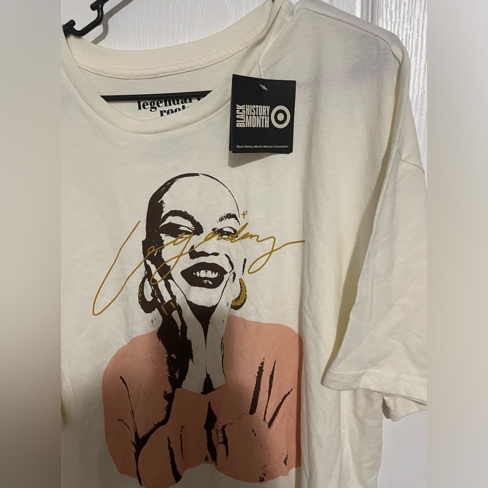 Cream Pink Graphic Boxy T Shirt - Picture 3 of 4